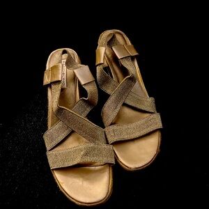 Gold heeled sandals